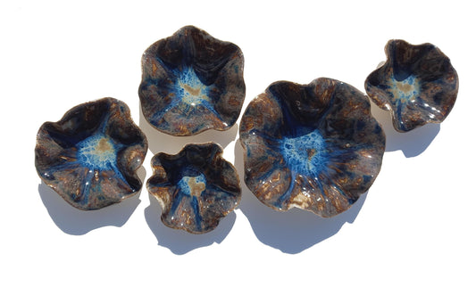 Large Blue Ceramic Wall Art - Ocean Inspired Installation - Minimalist Sculpture - MADE TO ORDER