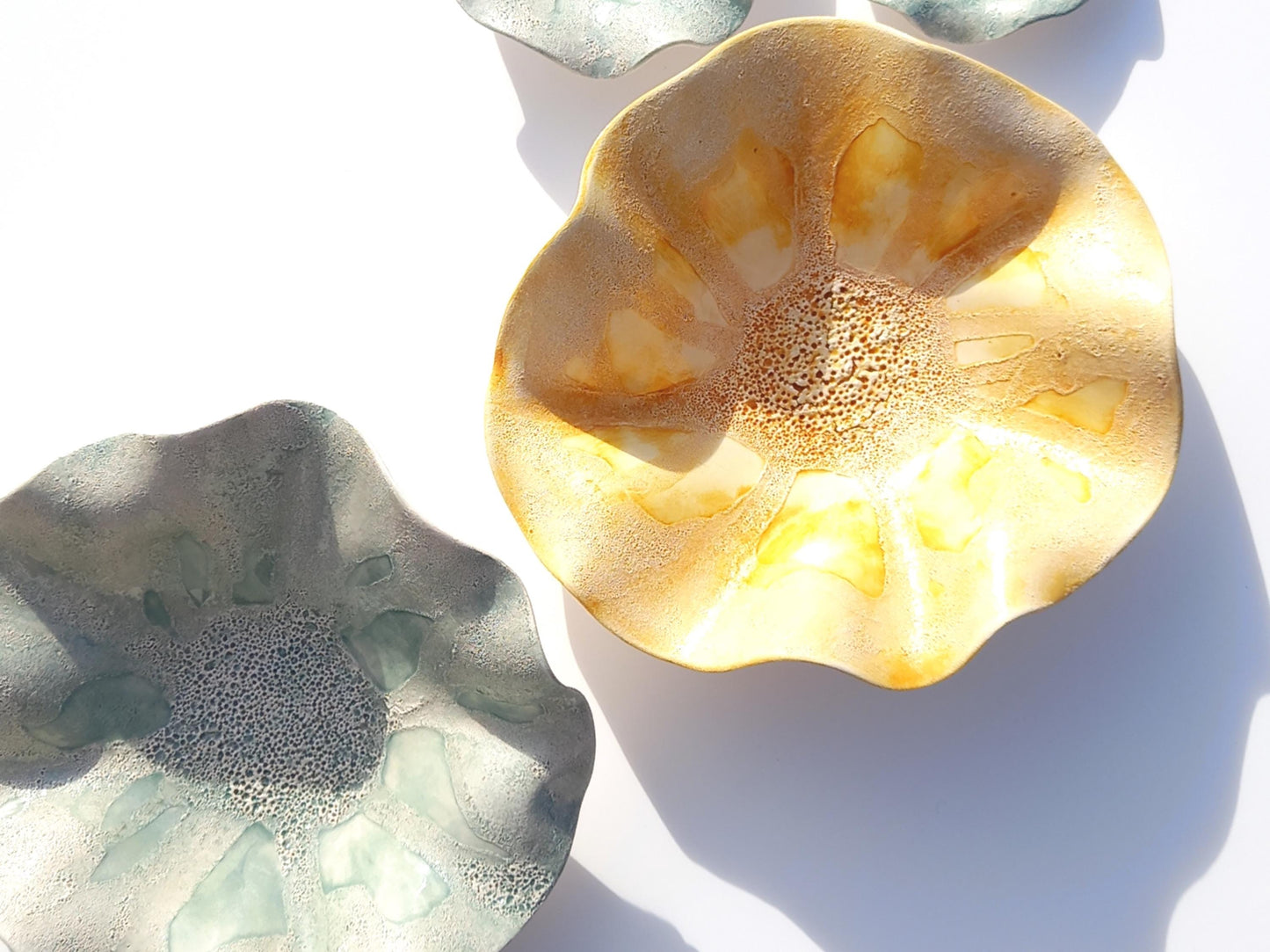 Teal & Sunset Ceramic Wall Art: Art Installation Sculpture (Made to Order)