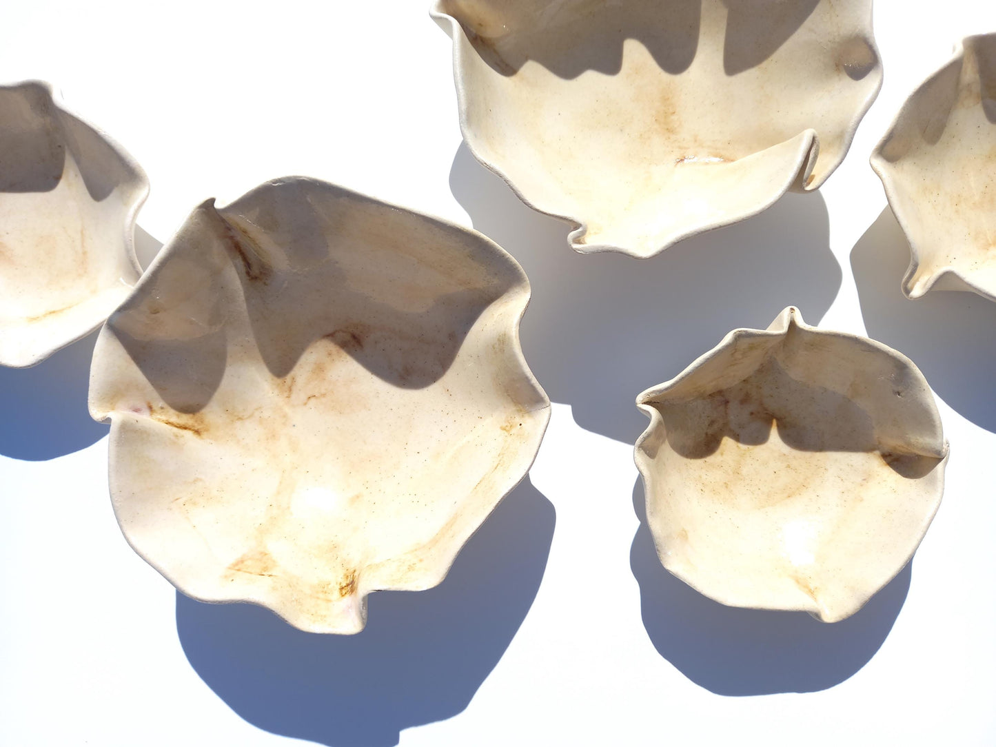 Ivory Bone Porcelain Tulip Wall Art Sculpture Set - Made to Order