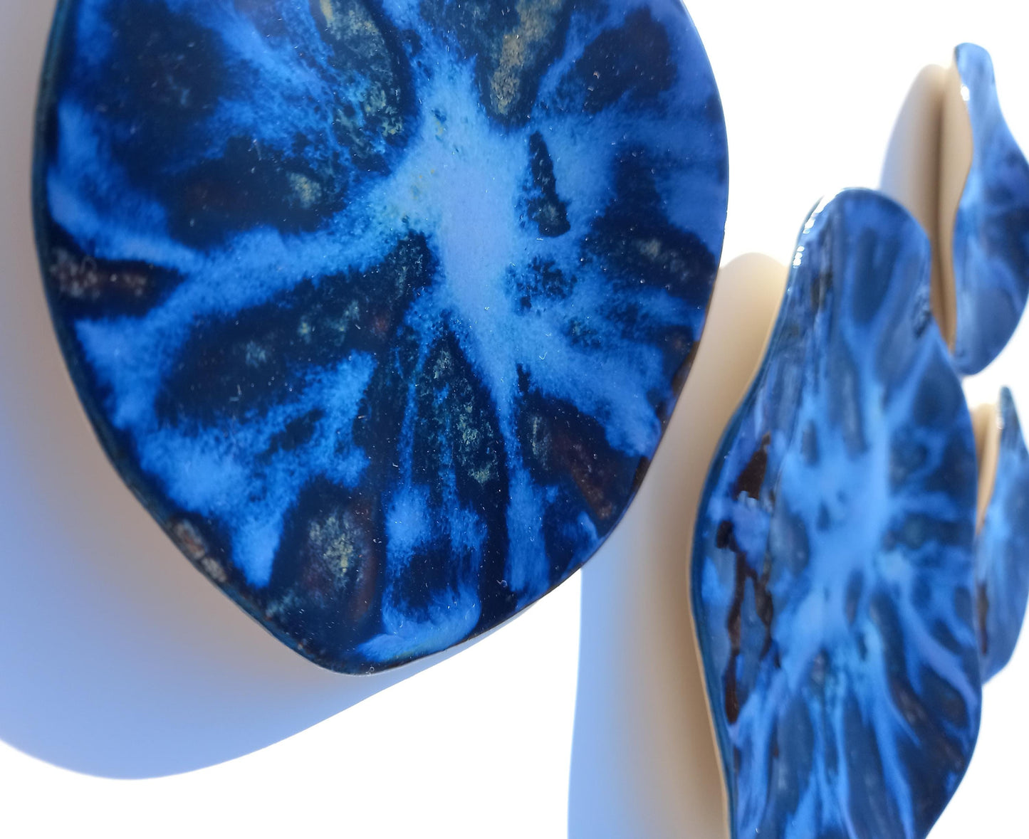 Organic Porcelain Wall Art Tiles - Deep Ocean Blue - Made To Order
