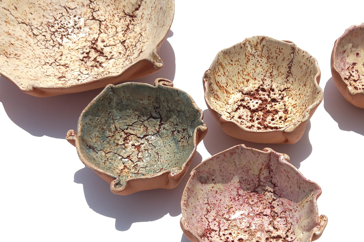 Handmade Terracotta Tulip Wall Sculpture: Earthy Ceramic Tiles Set, Made to Order