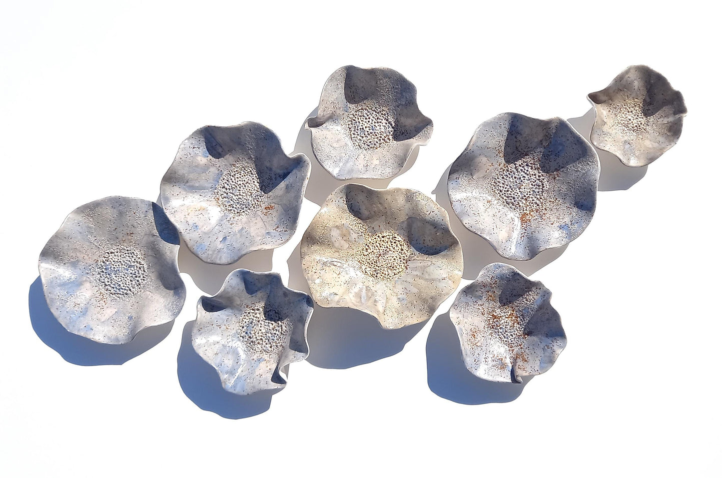 Blue Ceramic Wall Art: Art Installation Sculpture, Made to Order