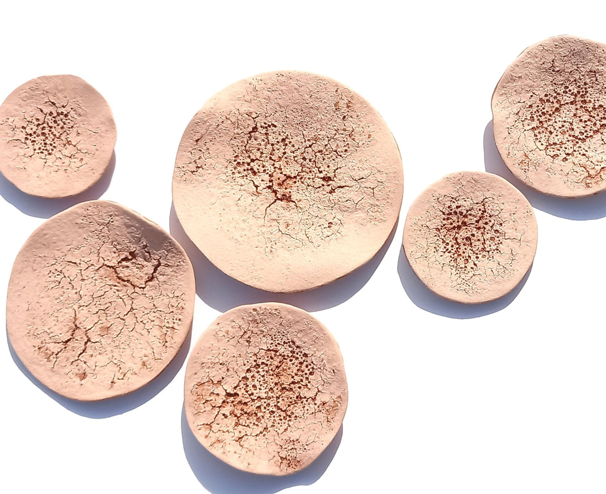 Beige Terracotta Wall Art Tiles: Handmade Desert Ceramic Sculpture, Made to Order