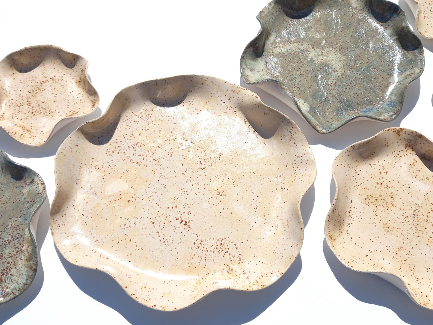 Sage Green and Beige Ceramic Wall Art - Modern Floral Sculpture - MADE TO ORDER