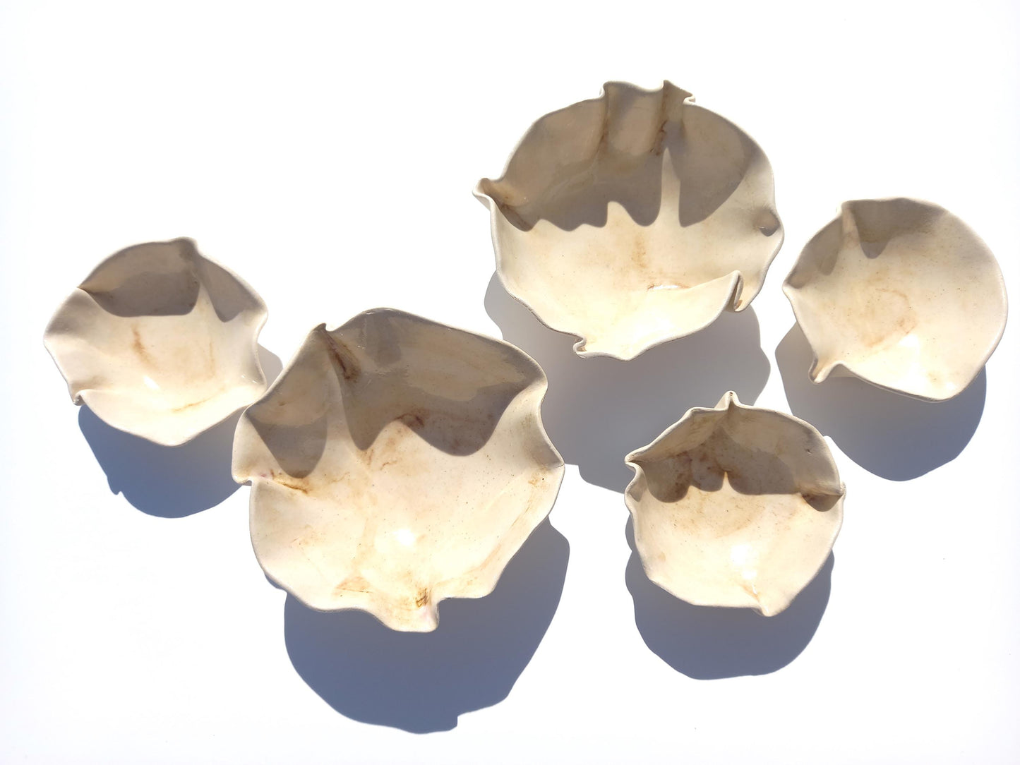 Ivory Bone Porcelain Tulip Wall Art Sculpture Set - Made to Order