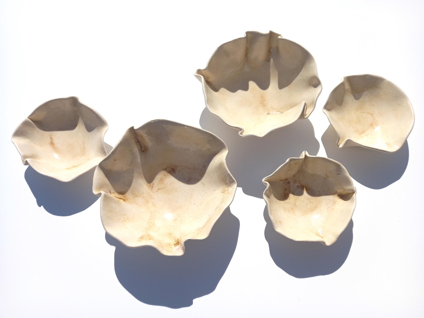 Ivory Bone Porcelain Tulip Wall Art Sculpture Set - Made to Order