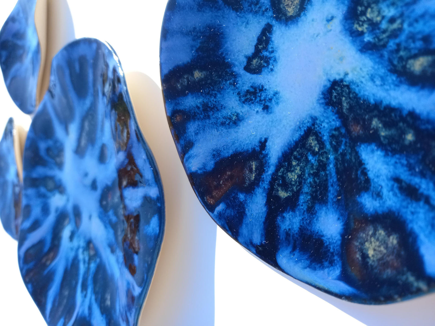 Organic Porcelain Wall Art Tiles - Deep Ocean Blue - Made To Order