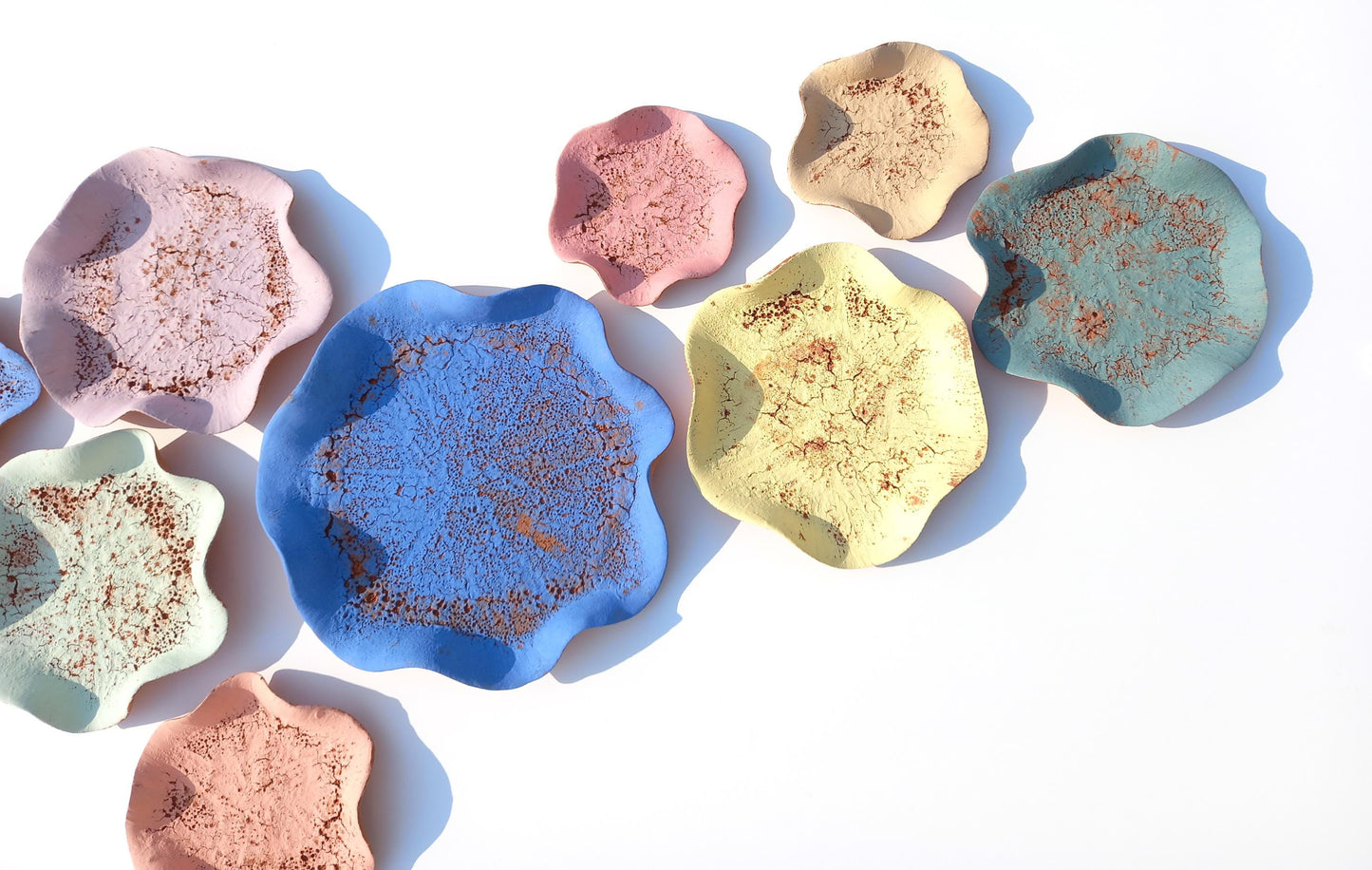 Terracotta Wall Art Tiles: Flower Ceramic Sculpture, Made To Order