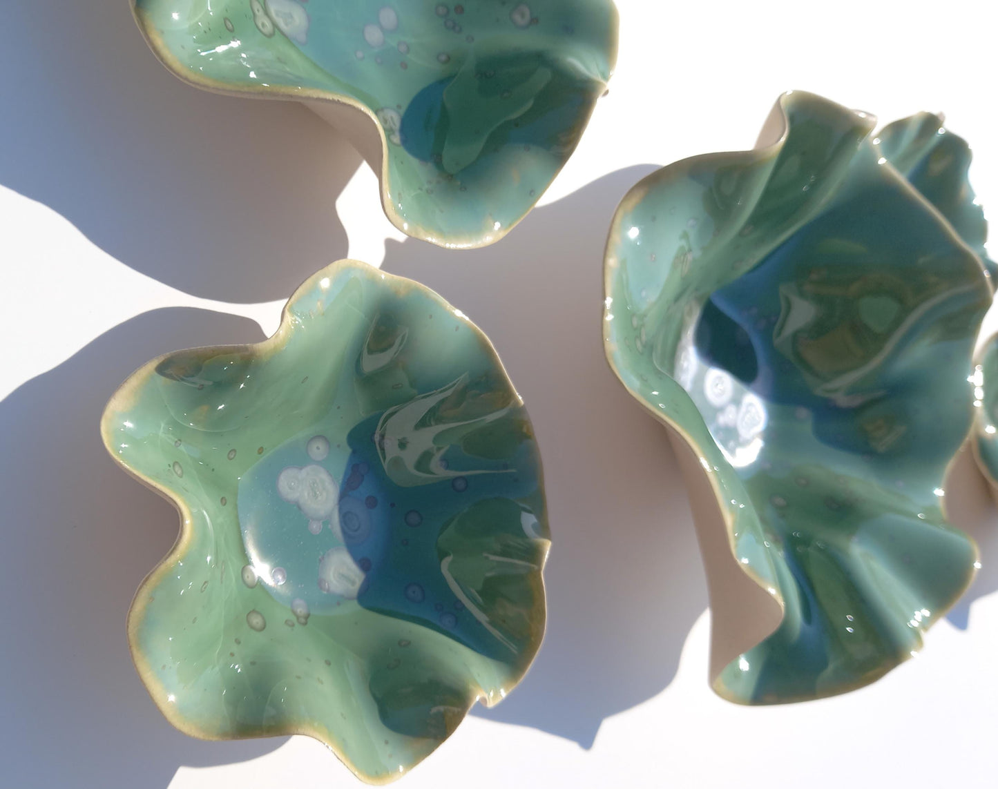 Green Porcelain Art Sculpture: Custom Ceramic Wall Decor, Made to Order