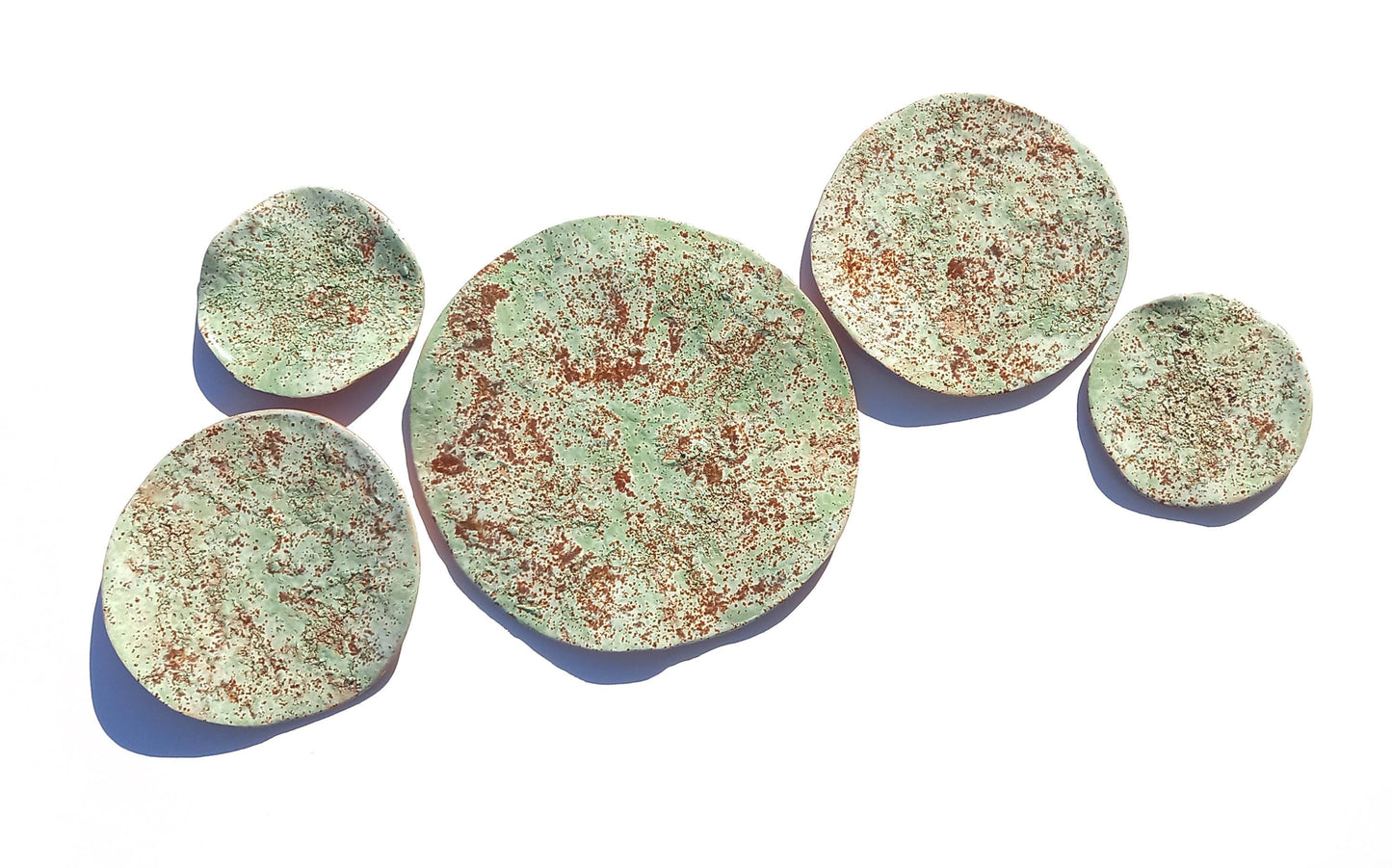 Light Green Terracotta Wall Art - Ceramic Wall Sculpture - Modern Decorative Tiles - Made to Order