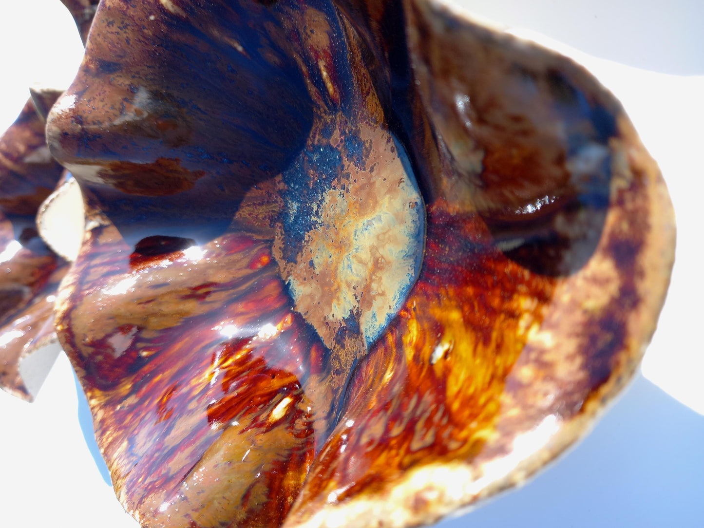 Amber Ceramic Wall Art - Modern Porcelain Flower Sculpture - Made to Order