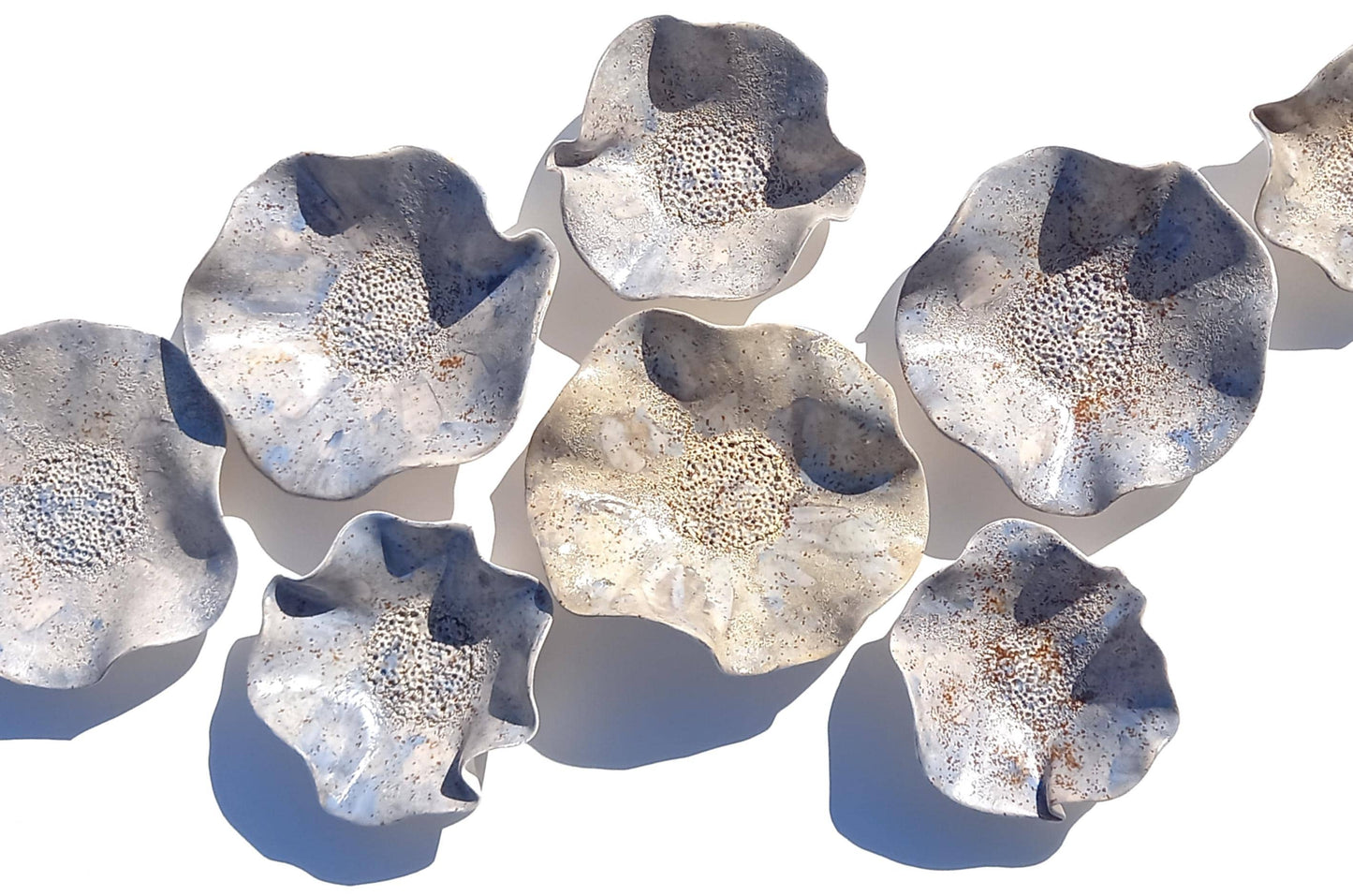 Blue Ceramic Wall Art: Art Installation Sculpture, Made to Order