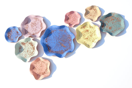 Terracotta Wall Art Tiles: Flower Ceramic Sculpture, Made To Order