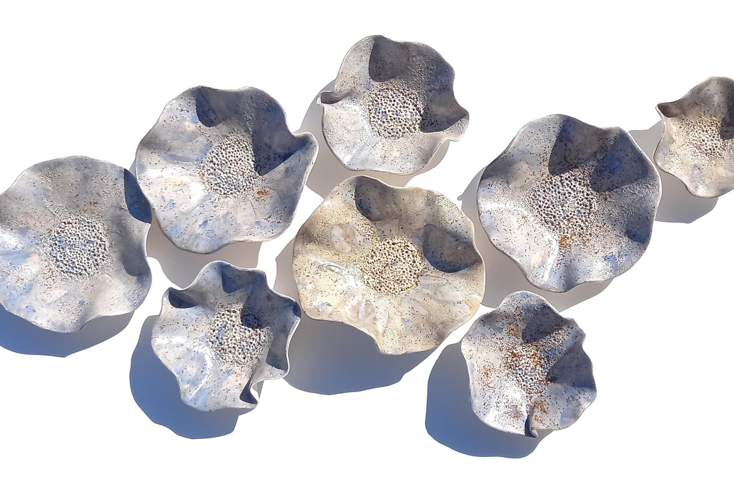 Blue Ceramic Wall Art: Art Installation Sculpture, Made to Order