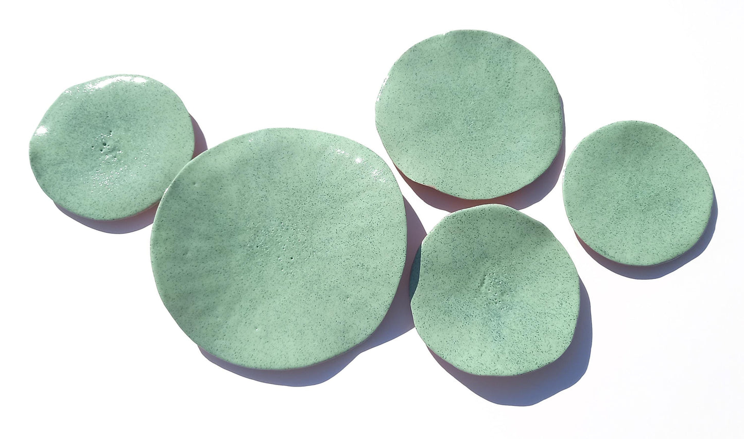 Mint Green Terracotta Wall Art - Ceramic Wall Sculpture - Modern Decorative Tiles - Made to Order