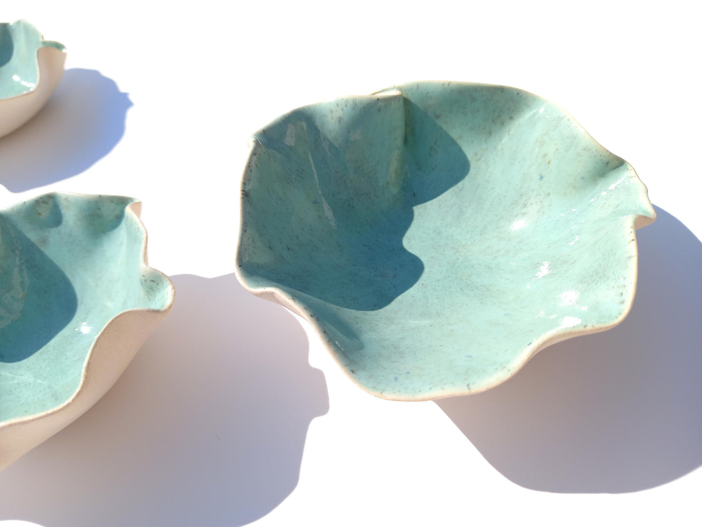 Pastel Green Porcelain Wall Art Sculpture Set - Made to Order