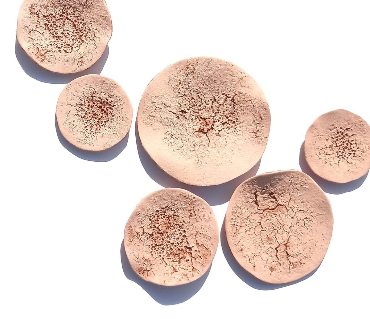Beige Terracotta Wall Art Tiles: Handmade Desert Ceramic Sculpture, Made to Order