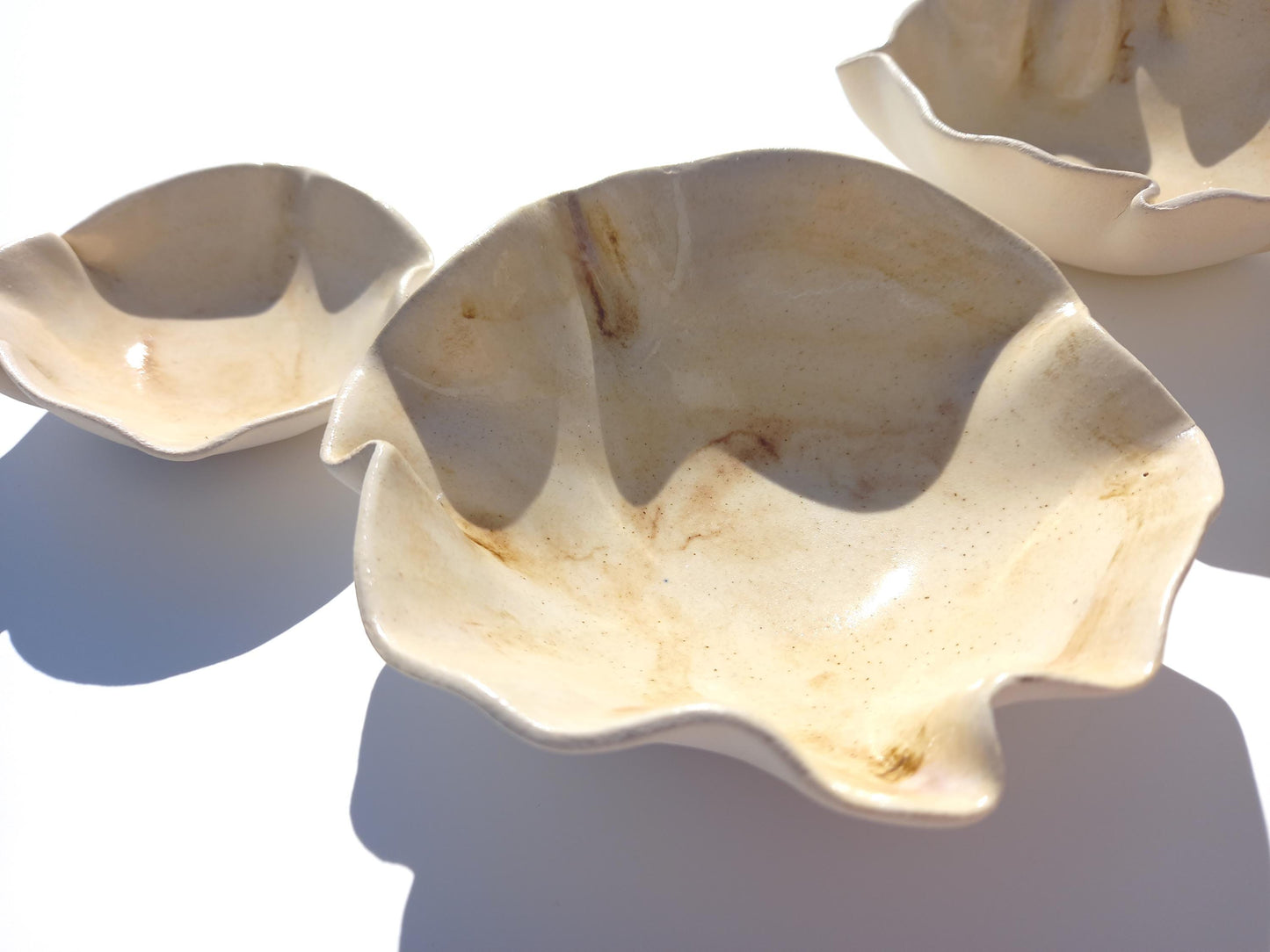 Ivory Bone Porcelain Tulip Wall Art Sculpture Set - Made to Order