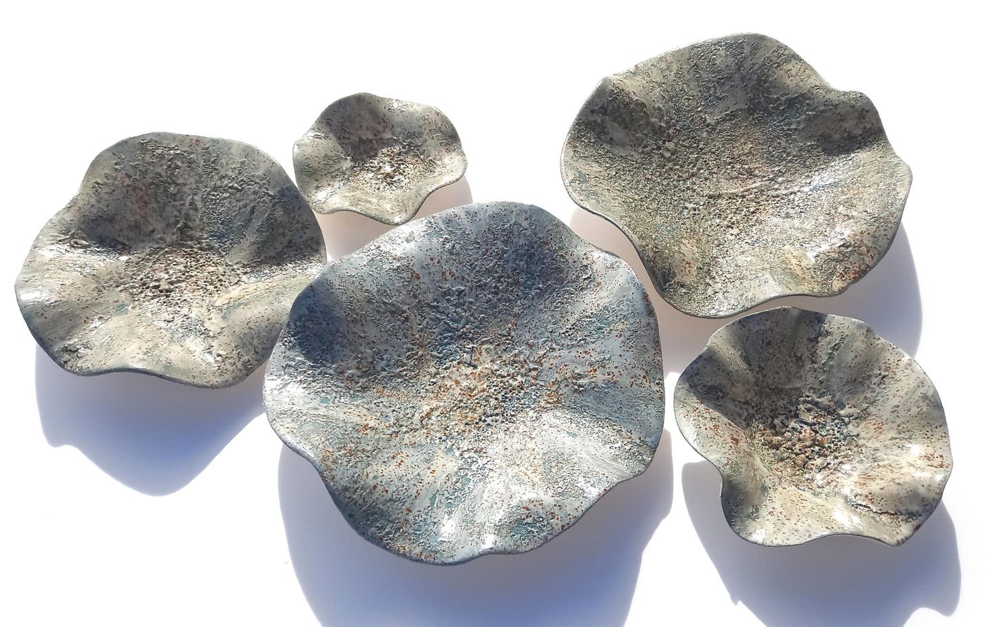 Sage Green Ceramic Wall Art - Modern Flower Sculpture - Made to Order