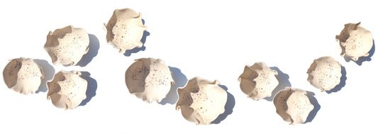 Ivory Porcelain Tulip Wall Art Sculpture Set - Handmade to Order