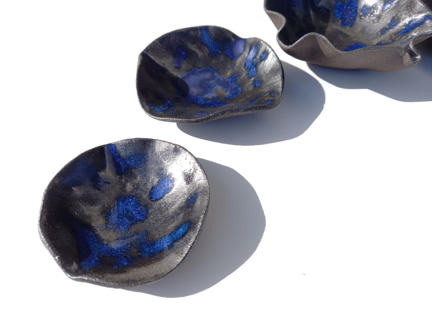 Night Blue Porcelain Tulip Wall Art Sculpture Set - Made to Order