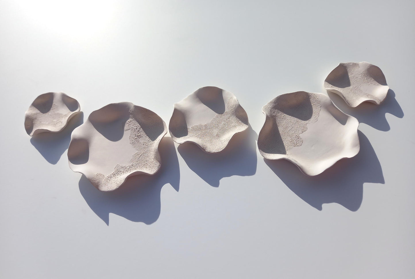 Large White Ceramic Wall Art - Minimalist Sculpture - Modern Floral Decor - Made to Order