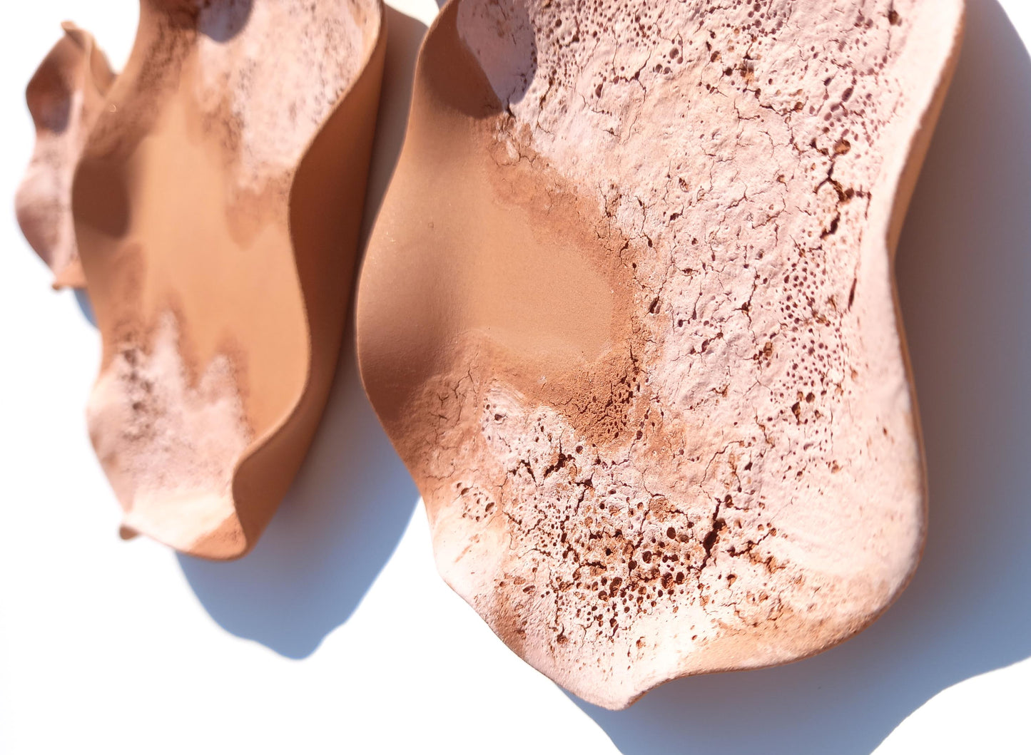 Beige & Terracotta Wall Art - Ceramic Wall Sculpture - Modern Decorative Tiles - Made to Order