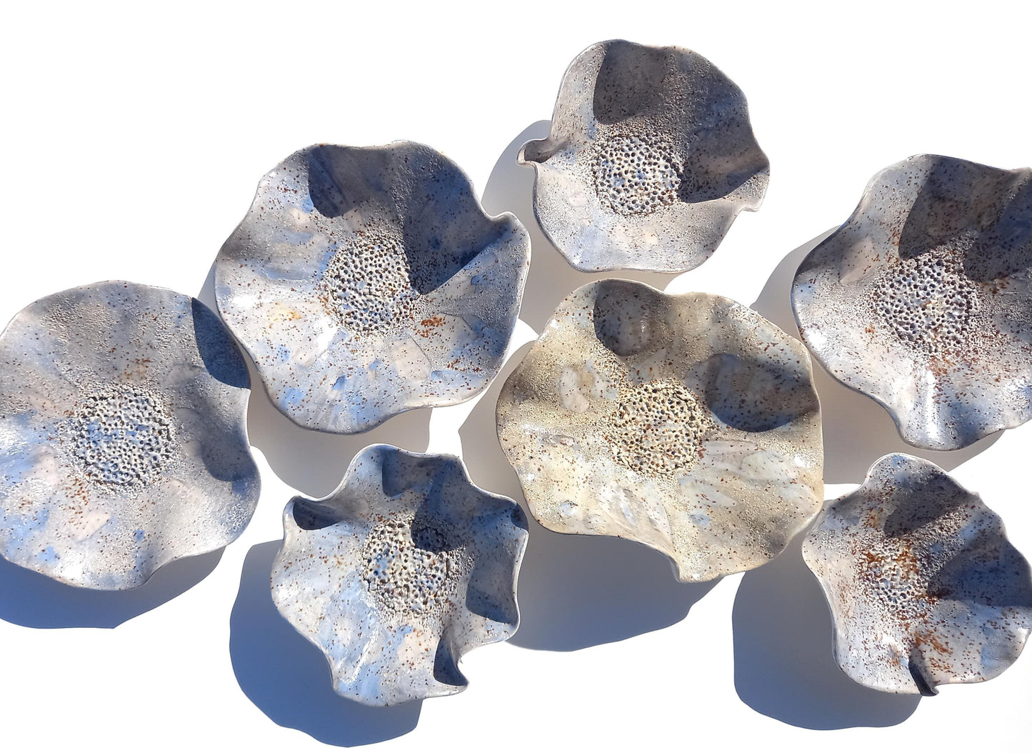 Blue Ceramic Wall Art: Art Installation Sculpture, Made to Order