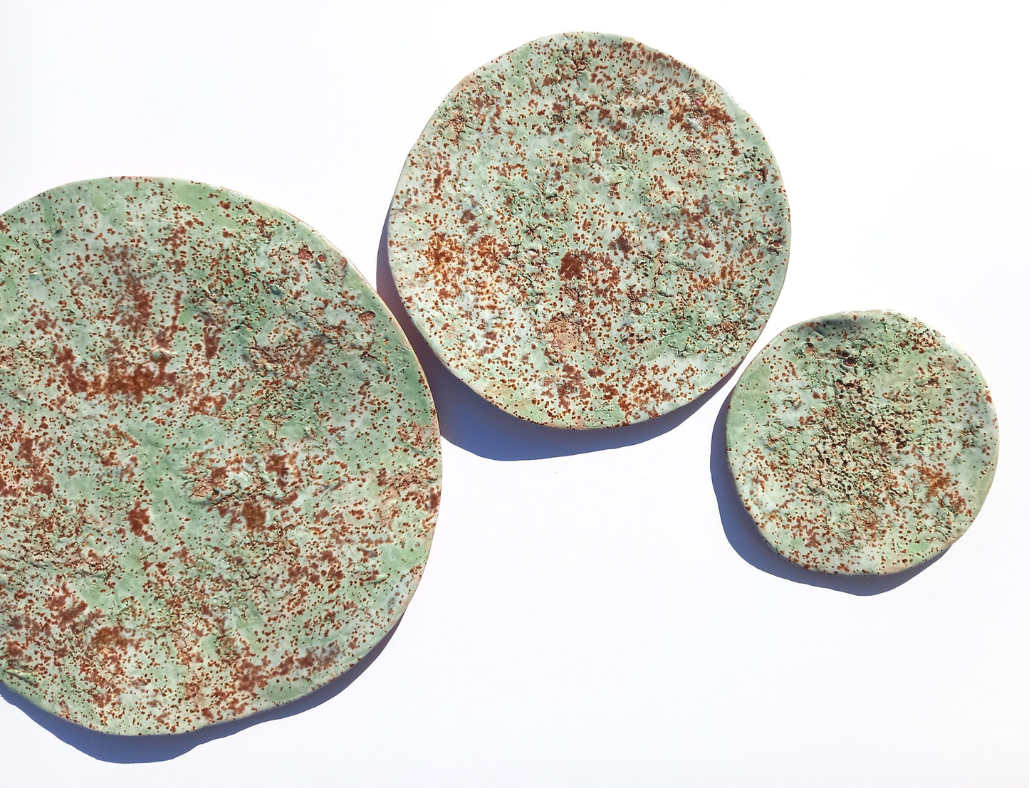 Light Green Terracotta Wall Art - Ceramic Wall Sculpture - Modern Decorative Tiles - Made to Order
