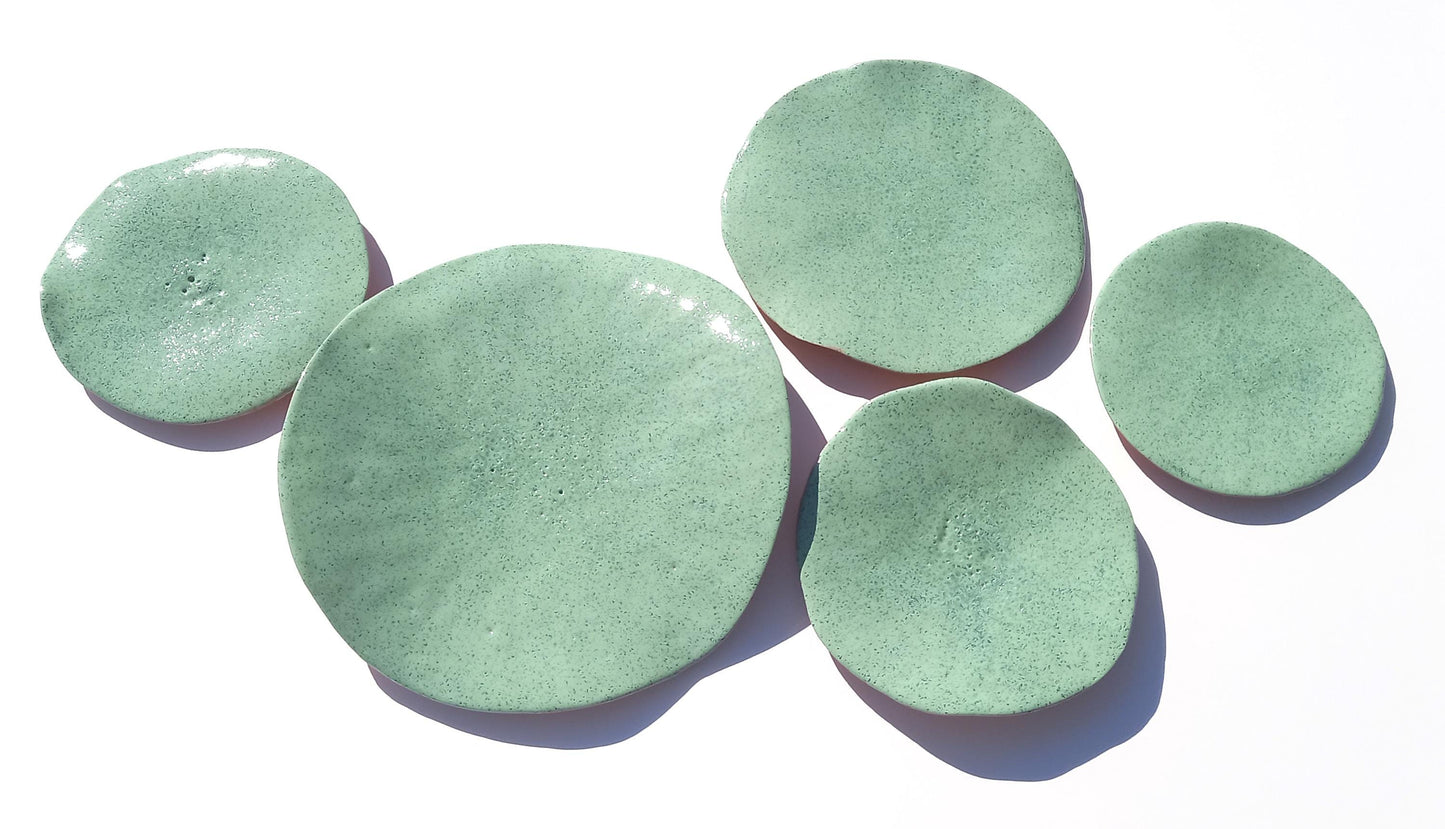 Mint Green Terracotta Wall Art - Ceramic Wall Sculpture - Modern Decorative Tiles - Made to Order