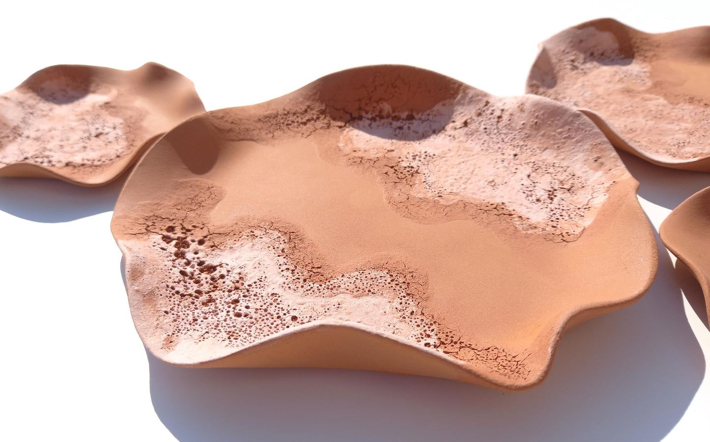 Beige & Terracotta Wall Art - Ceramic Wall Sculpture - Modern Decorative Tiles - Made to Order